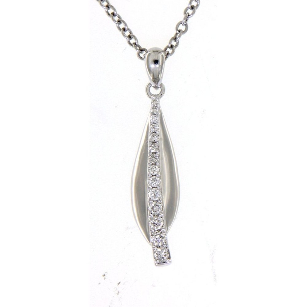 Real Diamond Classy Unique Pendant White Gold